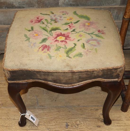 A Victorian dressing stool